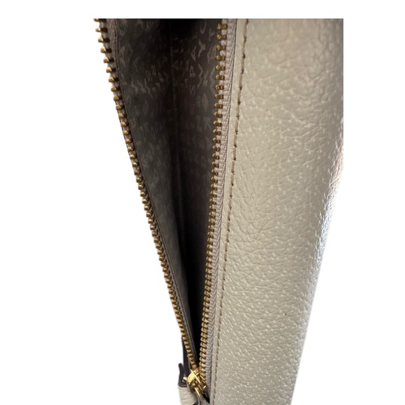 Kate Spade Pebbled gray leather long wallet snap closure zipper pouch embossed - Picture 9 of 12